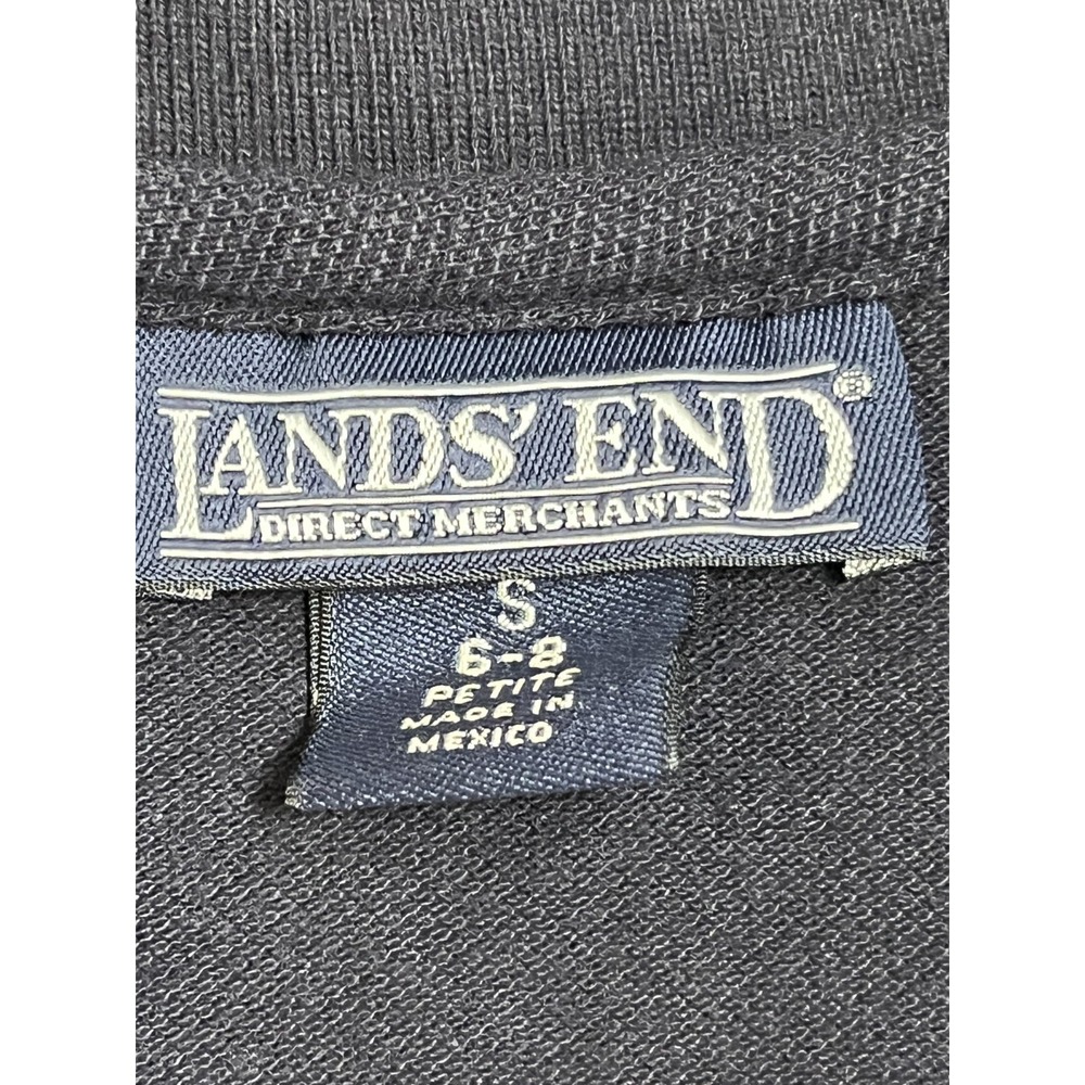 Lands' End Shirt Dress Women's Small 6P-8P Navy Blue Polo Short Sleeve Collared - Picture 11 of 13